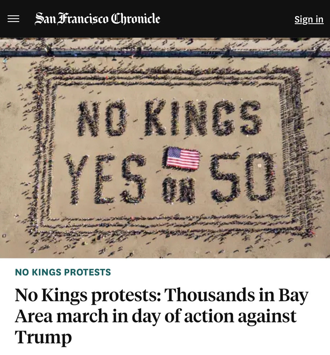 #NoKings. Yes on Prop 50.