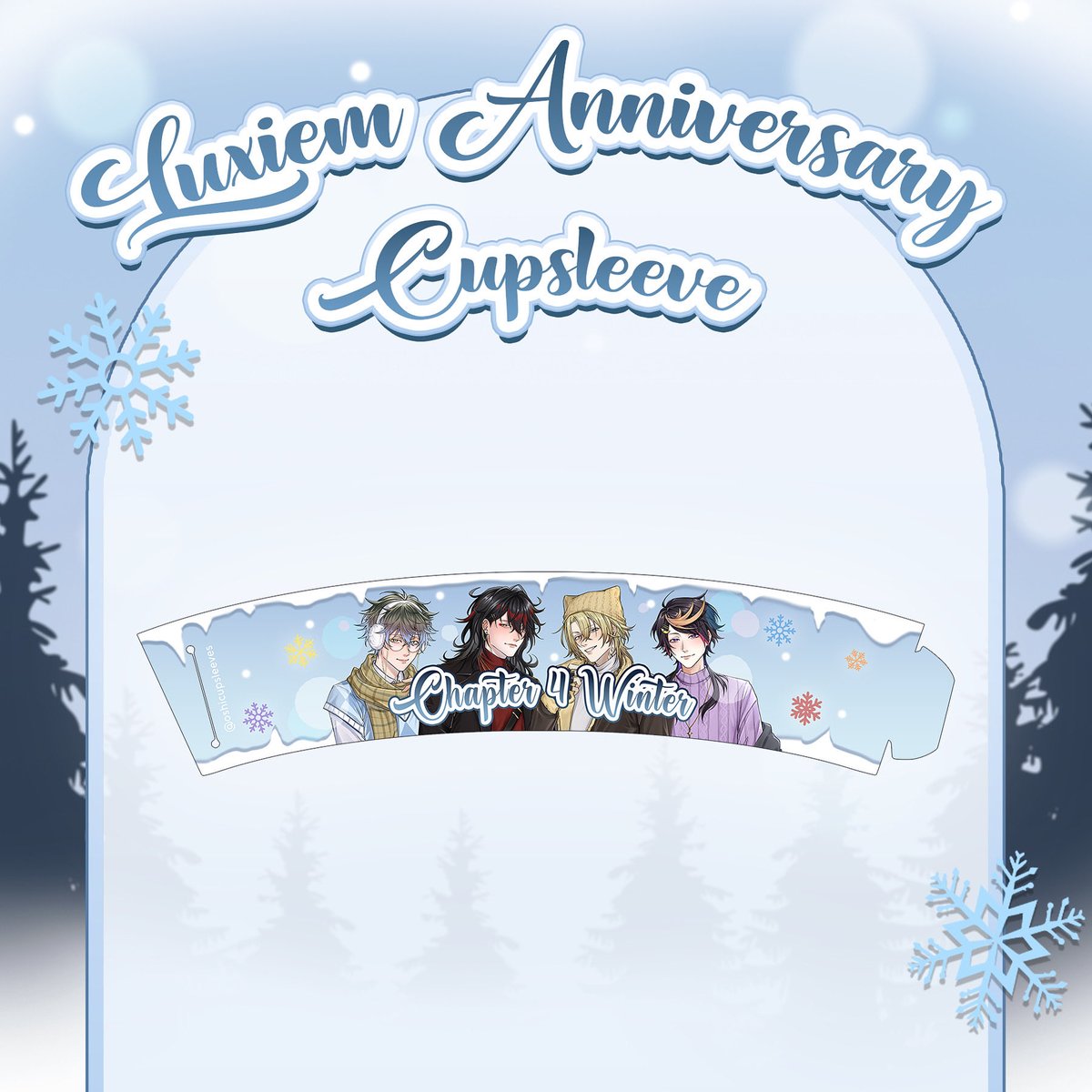 Cupsleeve reveal!! These are included in every merch tier (link in bio!) but will also be available in limited quantities with a drink purchase on site! 

Thank you to our graphic designer, <a href="/mshro_m/">mshro.m | マッシュルーム BUSYY</a> for working on the cupsleeve design!