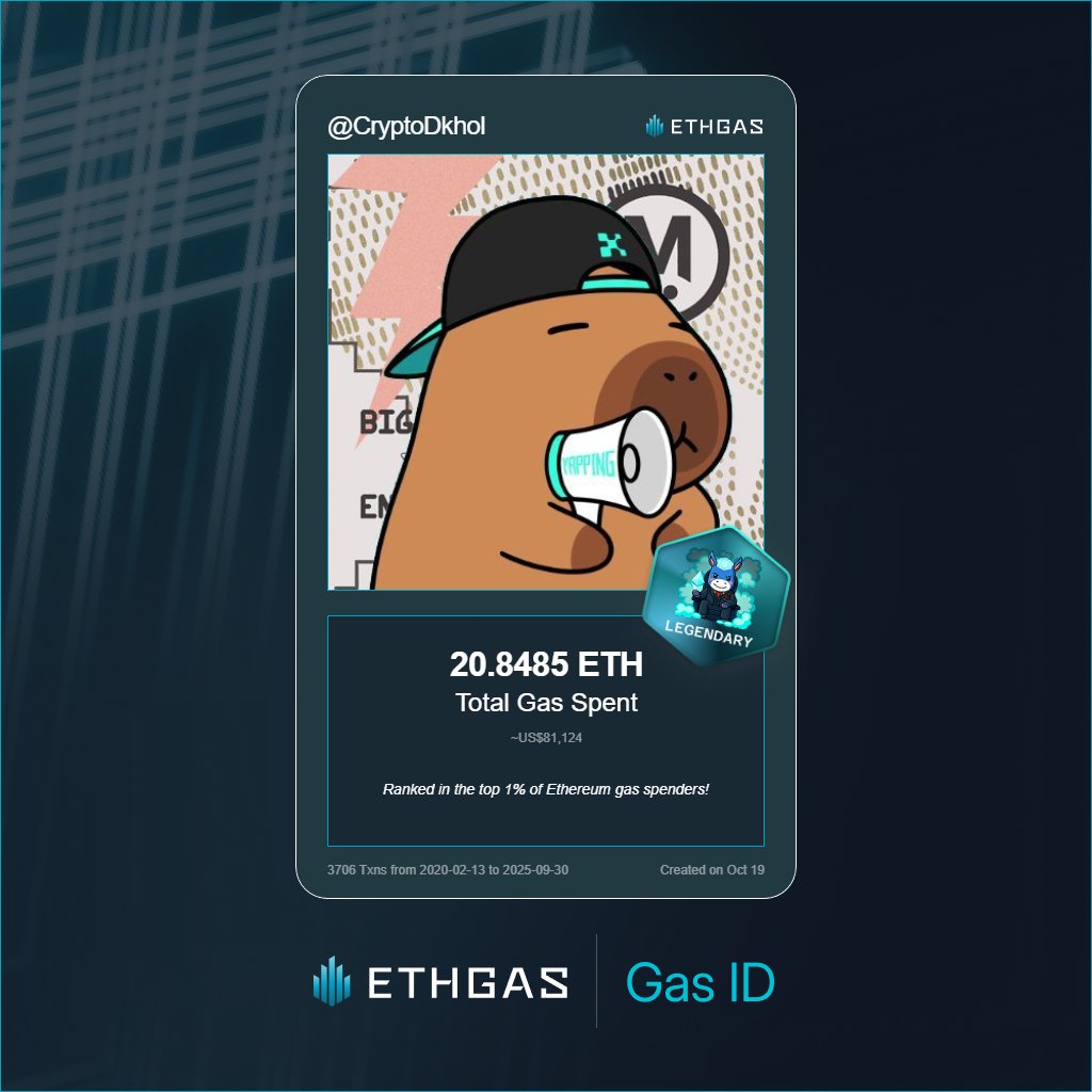 yeah, doing onchain stuff in 2020-2021 was super expensive, yet quite interesting

anyone knows when i can return those 20.8485 eth i spent on gas??

btw check out your stats here as well: ethgas.com/community/gas-…