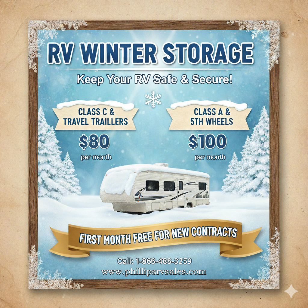 PhillipsAutoBB's tweet photo. 🍂With autumn in the air and cooler days ahead, now’s the time to find a safe spot for your RV. Tuck it away at Phillips RV in Bradley — we’ve got room and the right price.  🍂

 🎃Give us a holler at 866-488-3259 and ask about our fall storage deals! 🎃 https://t.co/tMh9yfcDag