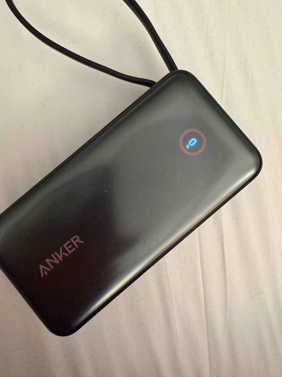 HOJUUK's tweet photo. First @AnkerOfficial  device I have been disappointed with , expected it to last longer that 18months and about 10 charges. Says 109% charge but then goes to 0%  2 mins after putting anything on charge https://t.co/Hm3uWjh3aW