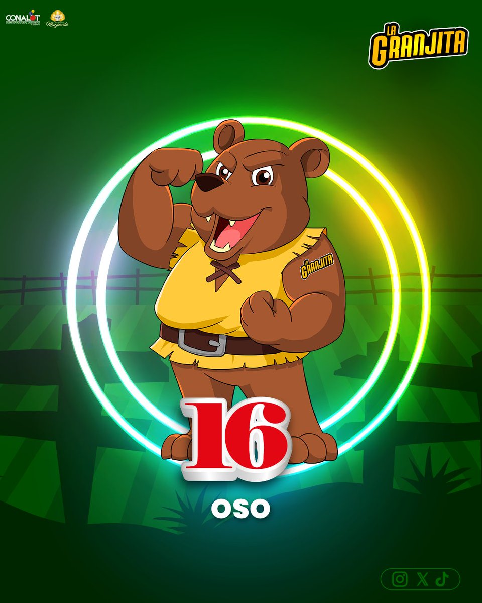 lagranjitaofic's tweet photo. 18-10-2025
05:00:00 pm
16 - OSO
#sorteos #lotería #loteriainternacionaldemargarita https://t.co/cr0v2PAYPy