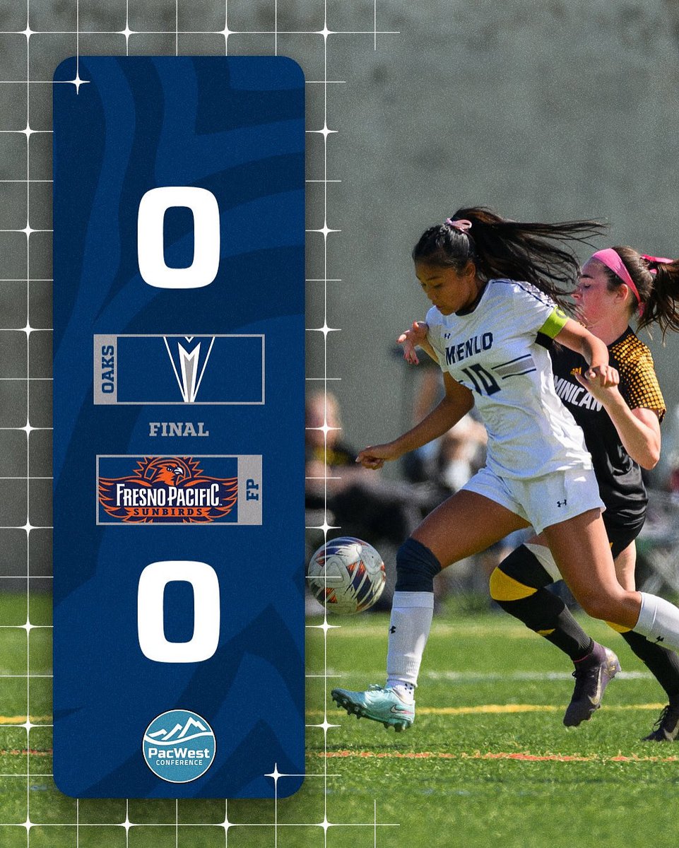 MenloAthletics's tweet photo. ⚽️Ⓜ️ Final from Wunderlich 

#ItsOakTime #PacWest #NCAAD2 #GoOaks #MenloWSOC https://t.co/IoBN6VZ01G