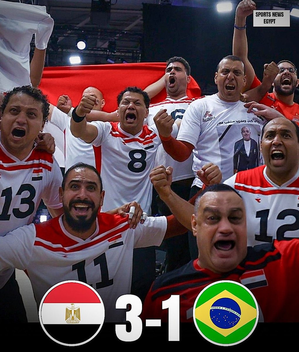 SportsNewsEgyp2's tweet photo. #عااااااااااااااااااااااجل 🚨🚨🚨🚨- الله اكبر الله اكبر 💪 فعلووووووووووووها الابطااااااااااااال... انجاااااااااااااز تاااااااااااااااااااااااااااااااااااااريخي مصر تفوز بلقب كأس العالم لكرة الطائرة 🏐 جلوس بام بأمريكا بعد الفوز على البرازيل 3-1 في إنجاز استثنائي 🔥🔥🏆🇪🇬🇪🇬💪💪 https://t.co/ITlodFWegt