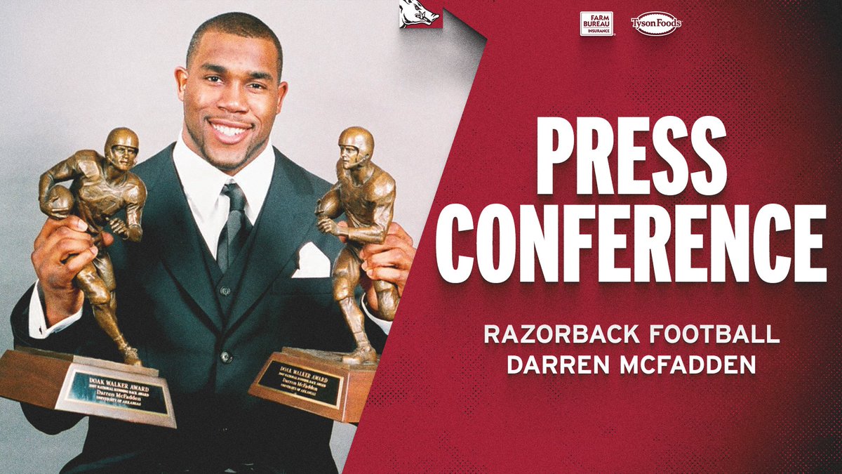 RazorbackComms's tweet image. WATCH: Darren McFadden’s media availability before honored jersey ceremony
arkansasrazorbacks.com/watch-darren-m…