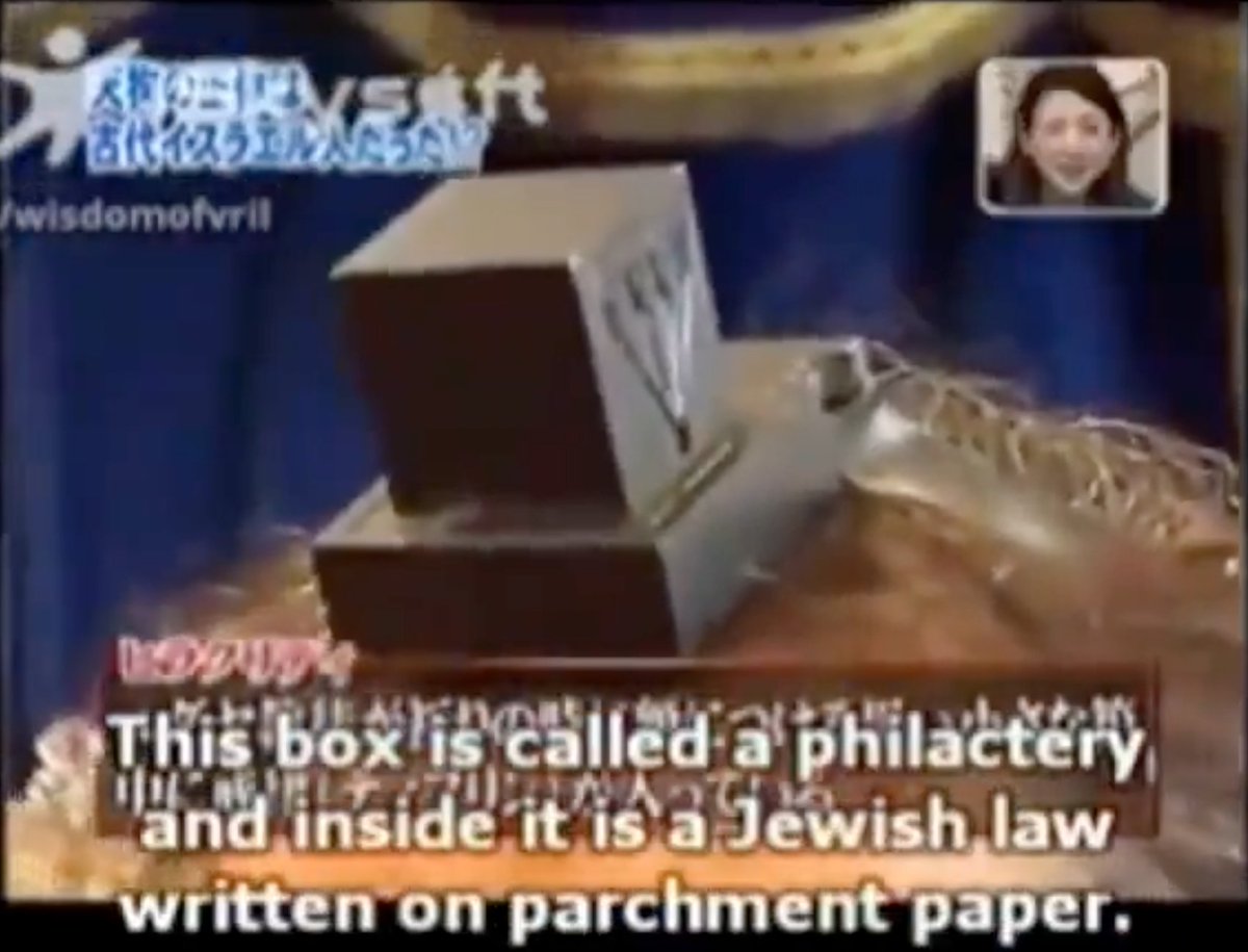 BASQTARDIO's tweet photo. It is the phylacteries tefillin, aka Tokin, & inside the cube there is a Jewish law written on parchment paper....to summon Saturn. ๐บ #tengu #tokin #tefillin #hoggle
