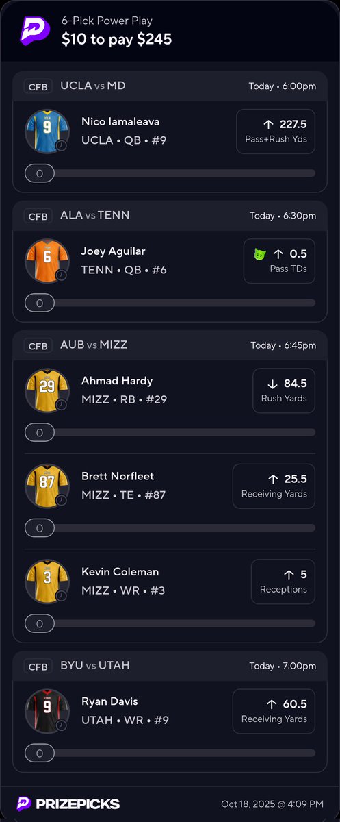 CalebRhoad71076's tweet image. 🤞🤞 #prizepicks #cfb