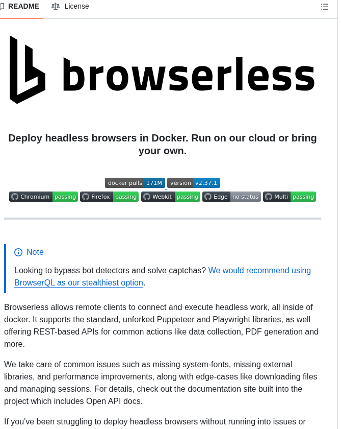 tom_doerr's tweet image. Deploys headless browsers in Docker for automation