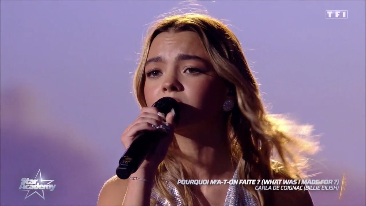 "Pourquoi m'a t'on faite" ????

C'est qui Carla de Coignac la qui change toutes chansons en français ????

APPELEZ LA MOI J'AI 2 MOTS À LUI DIRE 

#StarAcademy