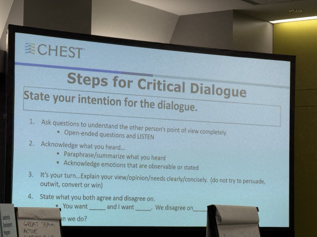 Great leadership course by James Stoller and Judy Campbell <a href="/accpchest/">CHEST</a> #chest2025
