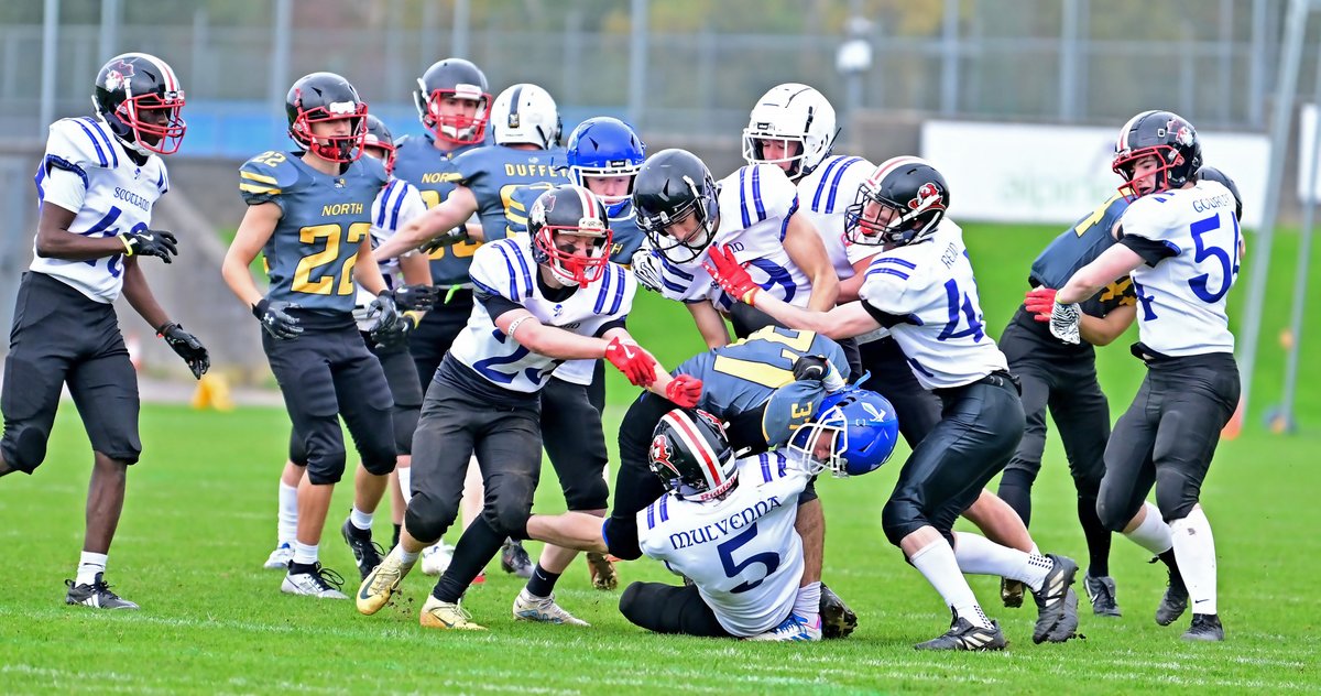 Last few from today's American Football game Scotland U19 v Team North U19 at South Leeds Stadium.