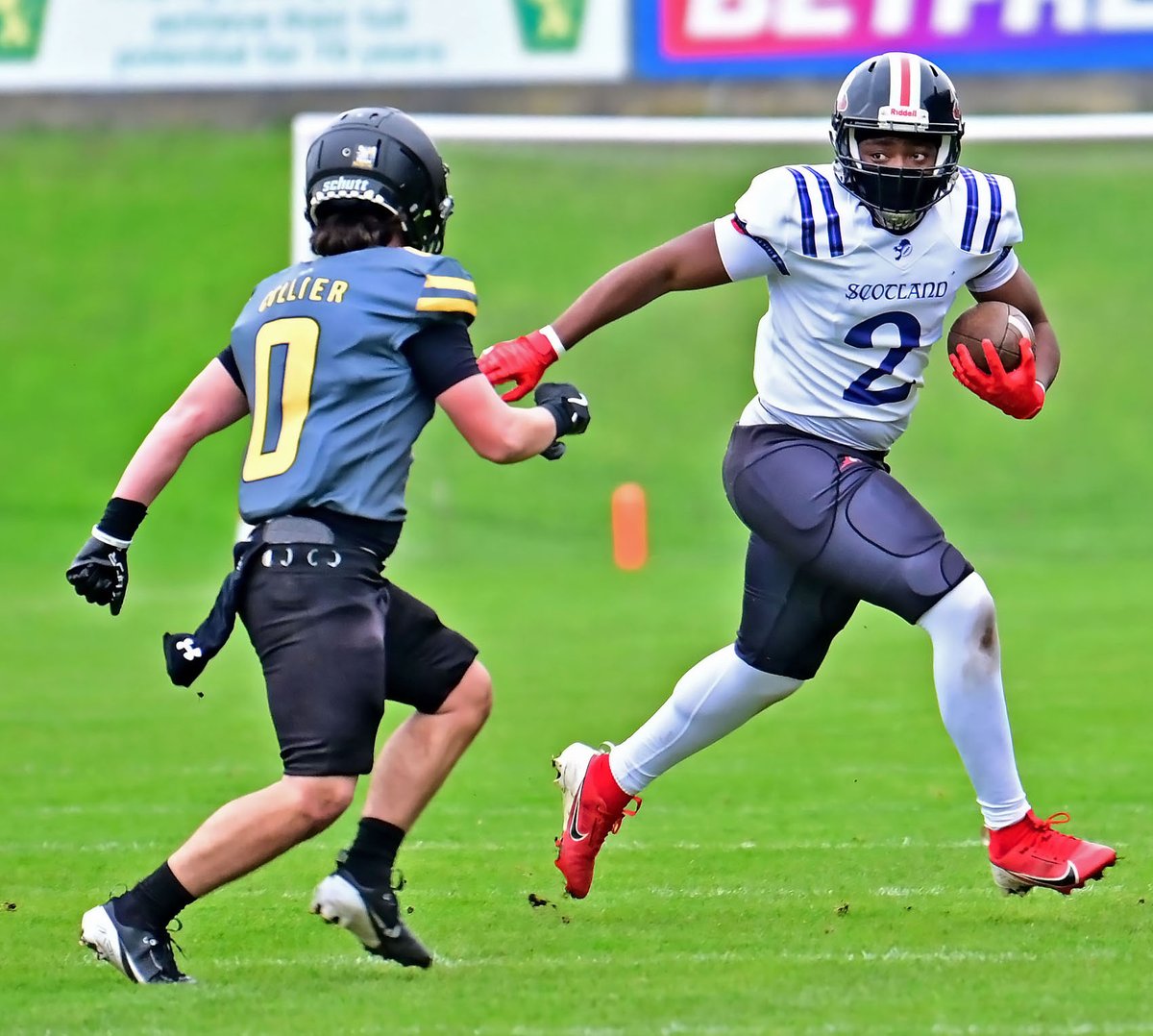 A few more from today's American Football game Scotland U19 v Team North U19 at South Leeds Stadium.