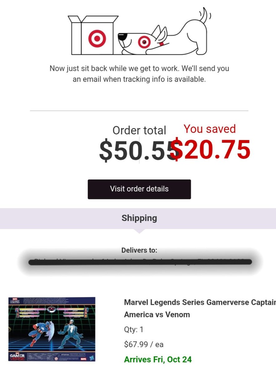 I used two Target deals to get the Marvel pack Cap &amp; Venom.  The 25% off one toy discount with $5 off $40 toys or books.  With free shipping.