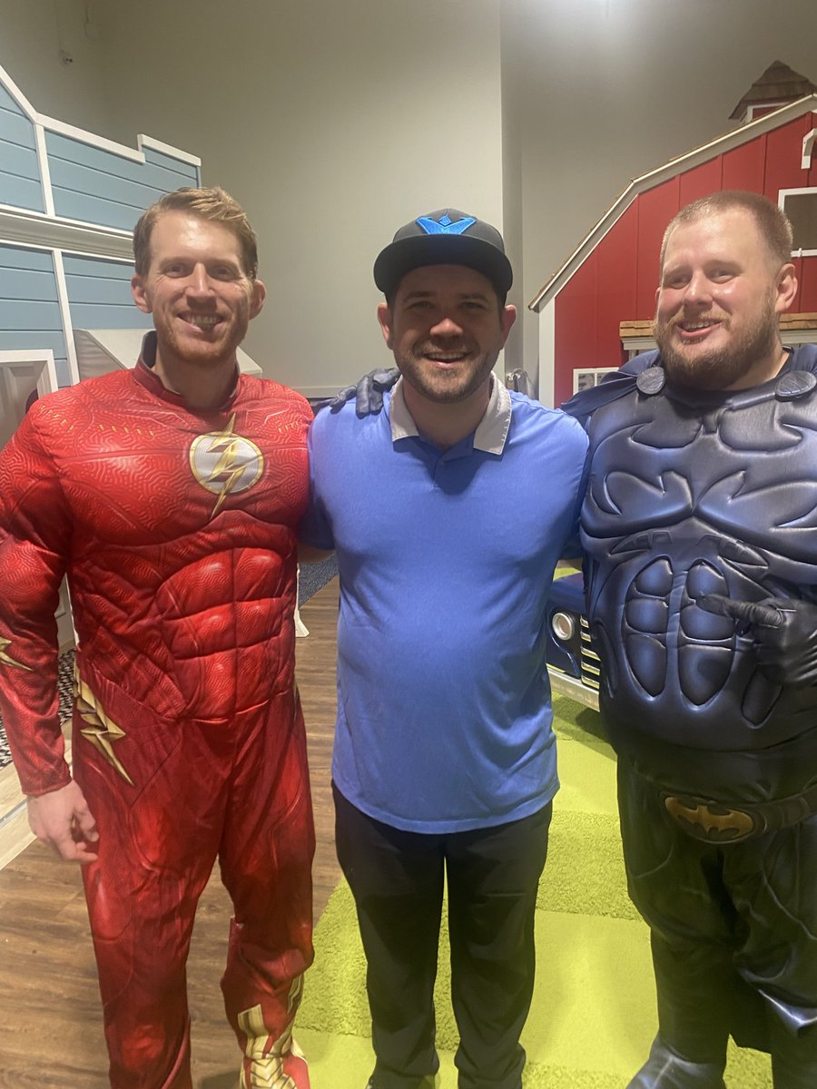 We split the difference and celebrated both kid’s birthdays last night: Superheros &amp; Princesses 

Was a great night!! Raymond and Kins had a blast! The justice league even made an appearance! <a href="/lilrosie903/">Kristen Flood</a>