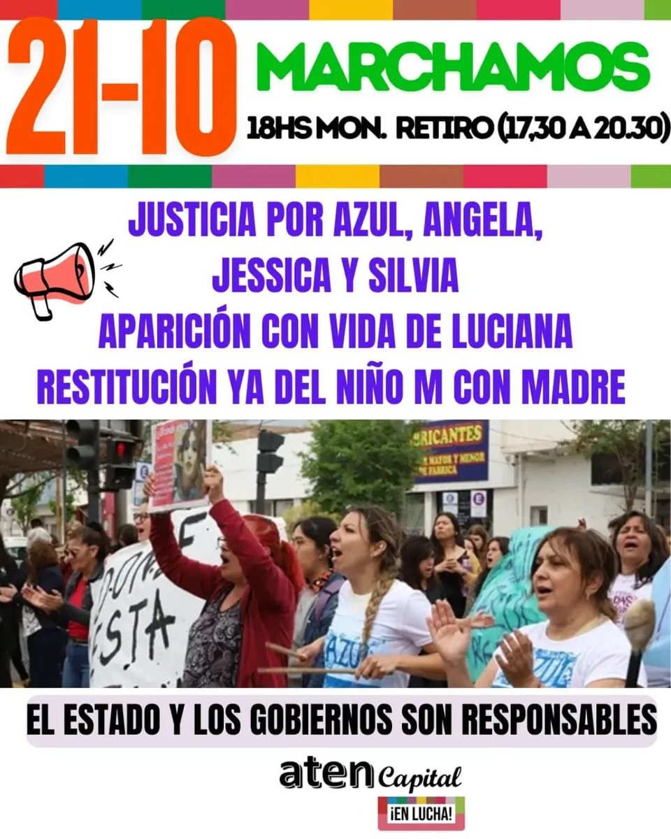 EL MARTES MARCHAMOS Y RECLAMAMOS RESPUESTA POR TODOS ESTOS CASOS!!!
EL GOBIERNO ES RESPONSABLE