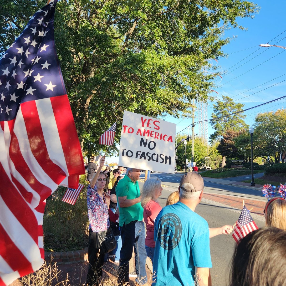 The sign would have been a lot funnier... And better penmanship! #NoKings #HerndonVA