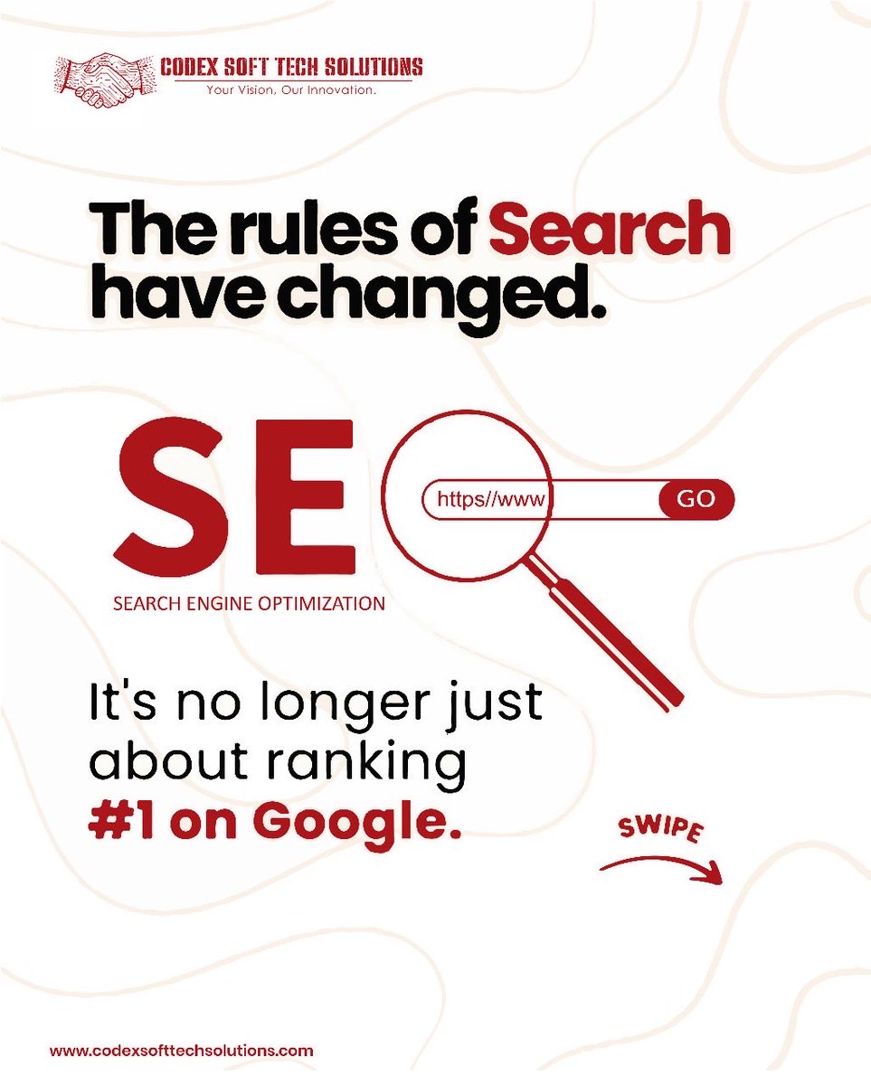 codexsofttechs_'s tweet image. SEO isn’t just about ranking #1 anymore it’s about visibility, value & user experience. 🚀
#SEO #DigitalMarketing #CodexSoftTechSolutions #BusinessGrowth