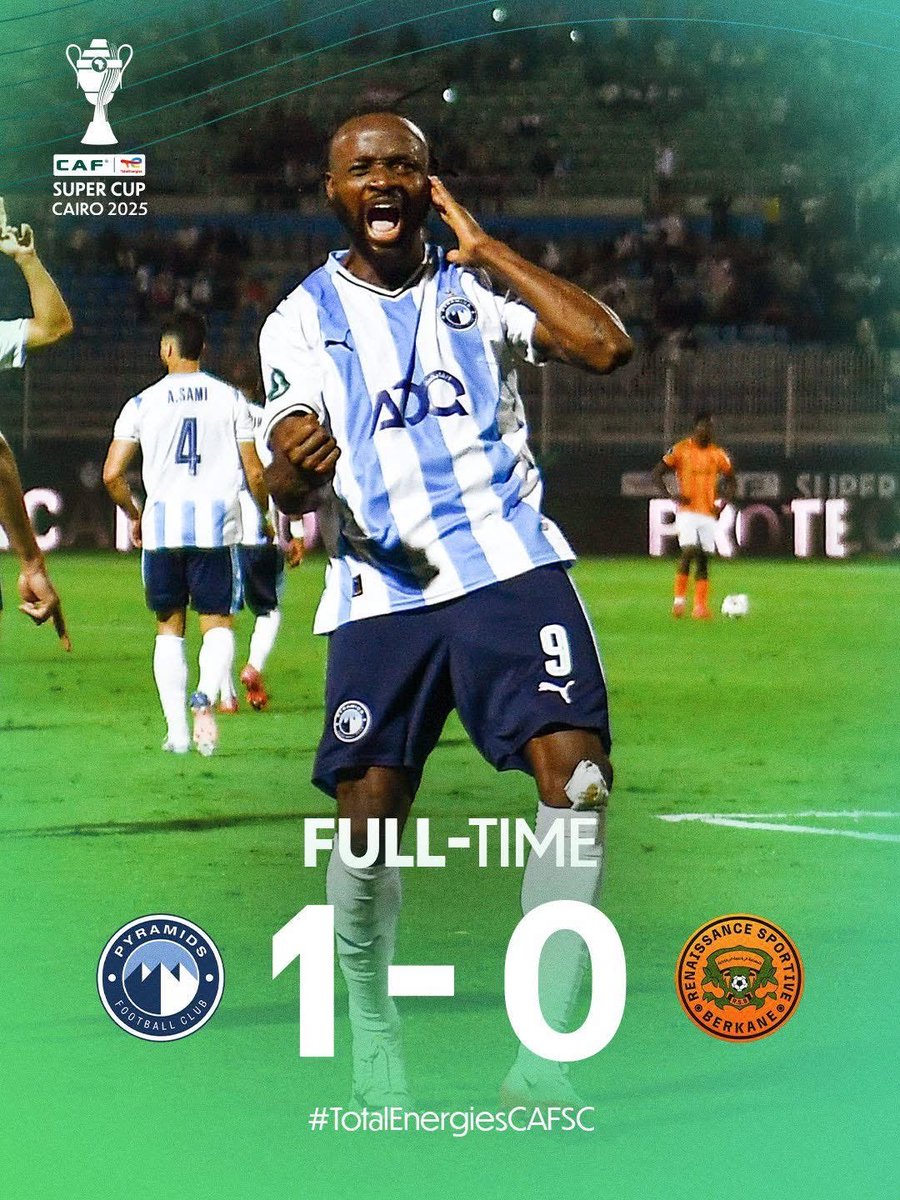 Isaac_Bampende's tweet image. 🏆🇨🇩 Fiston Mayele fires Pyramids FC to CAF Super Cup glory!

The Congolese forward scored a stunning decisive goal against Renaissance Berkane (1-0). 🔥⚽️

#CAFSuperCup #FistonMayele #PyramidsFC #Team243 #AfricanFootball