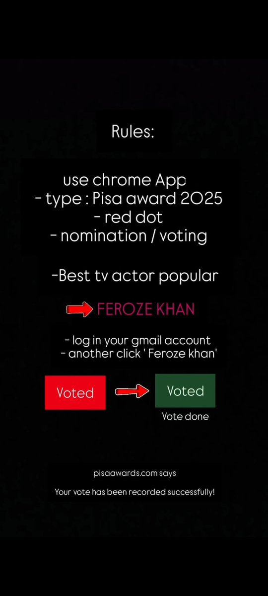 vote for feroze. rules follow kare 

#Feozekhan