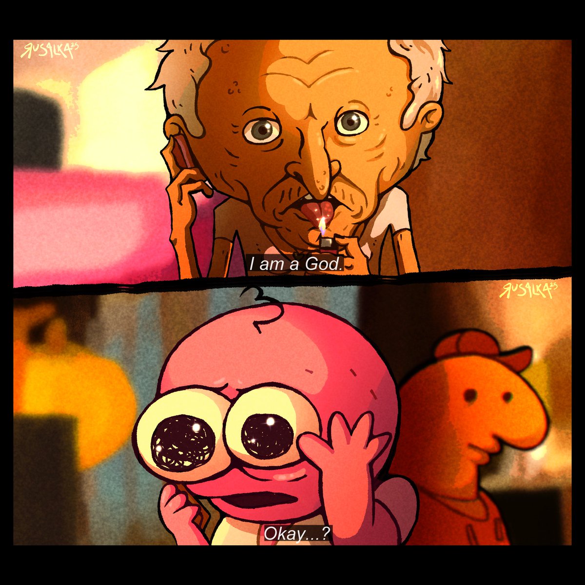 I just know that mr Boss is a Jennifer’s body fan. 🔥💋 #smilingfriends #fanart #JennifersBody