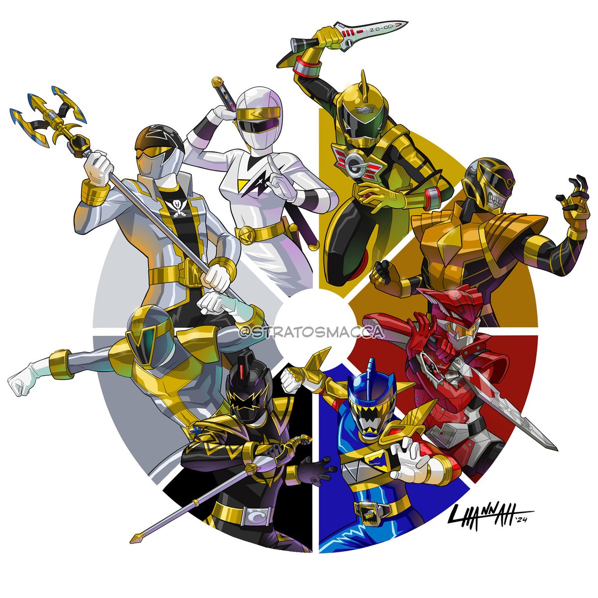 stratosmacca's tweet photo. Some of my non-AI #PowerRangers art just because ⚡️ https://t.co/BWVRW2ffbI