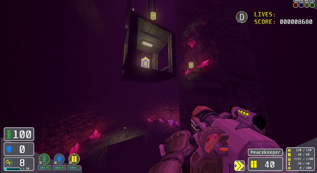 The new mountain textures for Relentless Frontier are delicious 😋 You'd have trouble believing this is built off Doom II! 
#gameart #gamedev #RetroGame