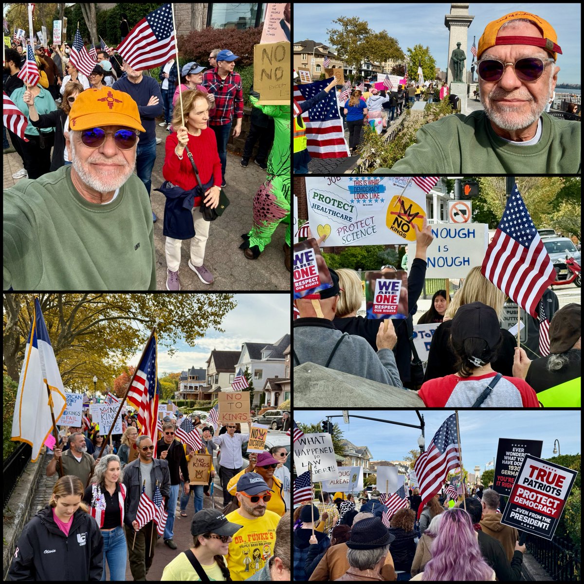 ColumnistPerez's tweet photo. I had the great honor of joining millions of my fellow Americans today in one of hundreds of “No Kings” demonstrations around the country. I went to one near me in Weehawken, NJ, where I was pleasantly surprised to finds thousands of people who feel as I do. "No ICE, No Kings." https://t.co/YvRQATrmyT