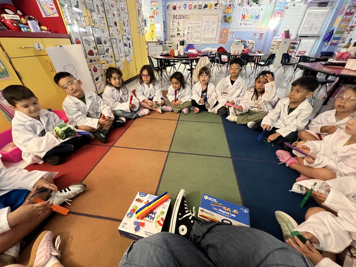 Only the best way to learn right? Through exploration and inquiry 🤗 my kinders enjoyed diving into magnetism by finding out what things are magnetic or not magnetic around our classroom. We discussed our findings and are ready to learn more during this unit 🤗 <a href="/PISDScienceK_4/">PISD Elementary Science</a>