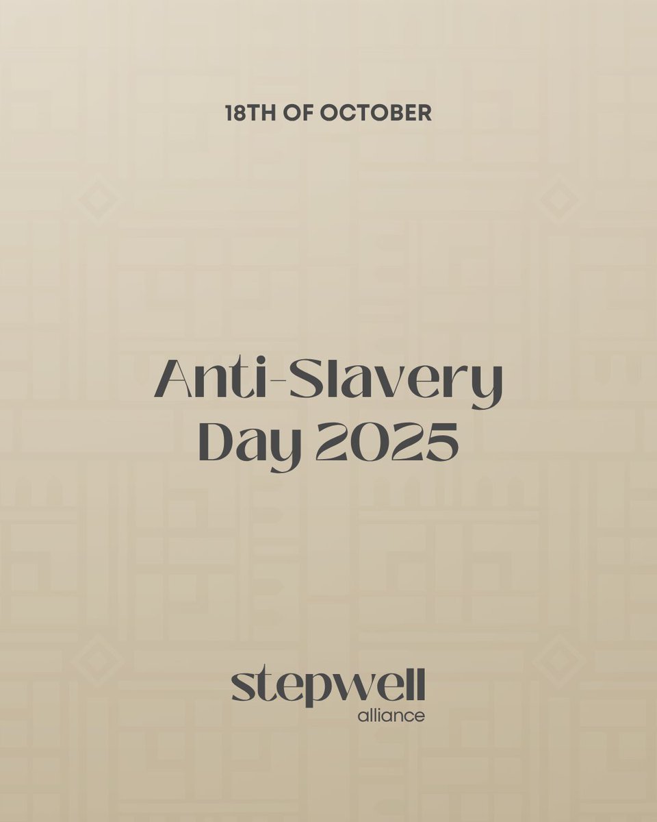 Stepwell Alliance (@stepwella) on Twitter photo Today is Anti-Slavery Day.
Modern slavery is not confined to history - it continues in plain sight, across communities, industries and borders.
At <a href="/StepwellA/">Stepwell Alliance</a>, we help businesses and governments identify risk, support survivors and strengthen systems that prevent exploitation. Today is Anti-Slavery Day.
Modern slavery is not confined to history - it continues in plain sight, across communities, industries and borders.
At <a href="/StepwellA/">Stepwell Alliance</a>, we help businesses and governments identify risk, support survivors and strengthen systems that prevent exploitation.
