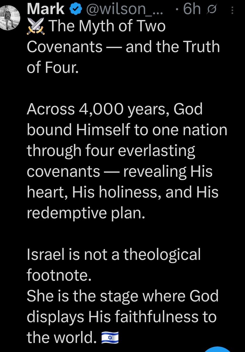 There is a line being crossed when we elevate
A people, a land a religion
Above God Is idolatry. 
What he says below isn't true. Jesus Christ crucified &amp; resurrection is Gods light to the world. Gods accomplishments, aren't geopolitical? They are eternal through Christ the savior