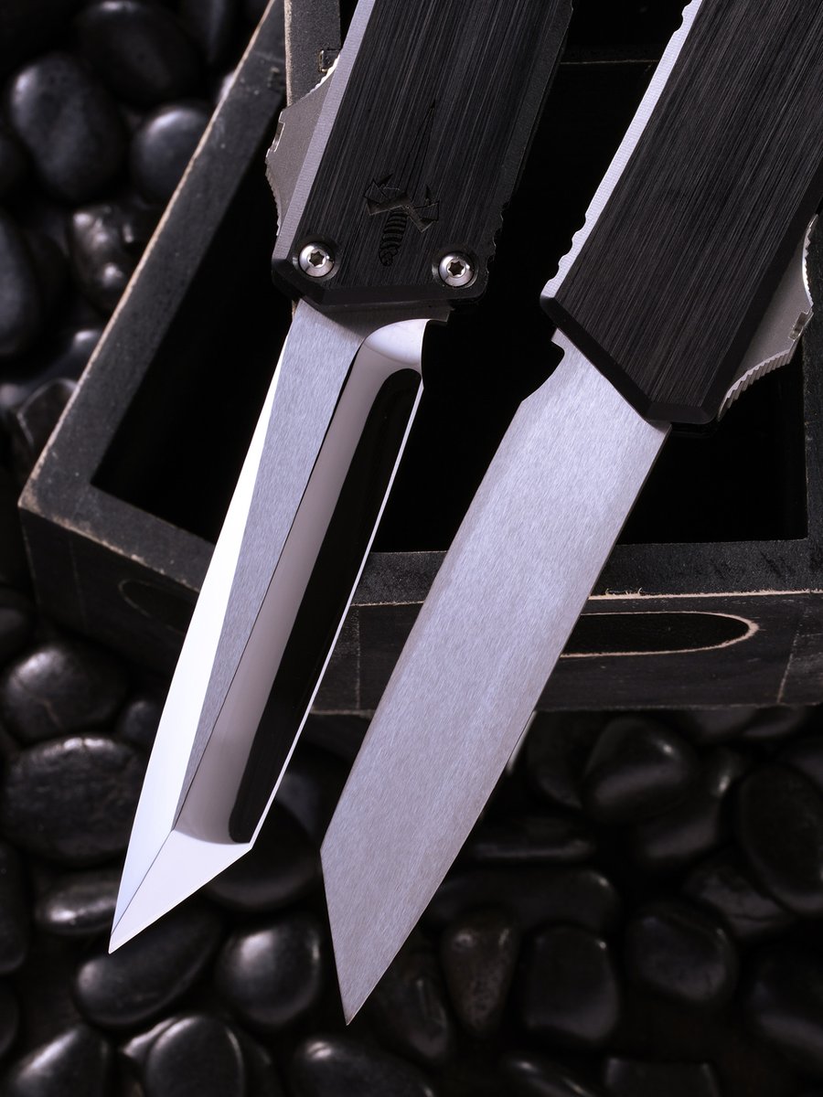 The Marfione Custom Scarab® II Gen III features a high-polish tanto chisel grind and a hefted black aluminum handle with hard cut hardware — a knife to be cherished.

#MicrotechKnives #MarfioneCustoms #Scarab