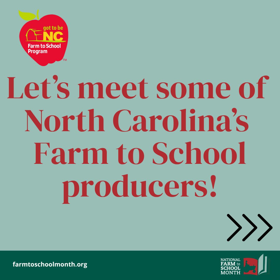 NCAgriculture's tweet photo. Behind every tray of local food is a North Carolina farmer who cares about connecting classrooms to the field through the NC Farm to School program.
Swipe to meet some of the hands that feed our students! #FarmtoSchool #F2SMonth #GotToBeNC #NCAgriculture https://t.co/LKwa68JcAS