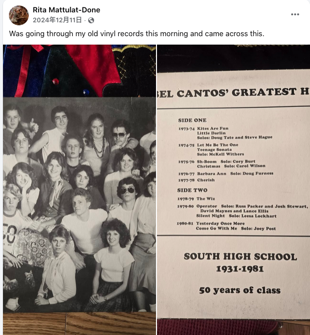 cytoron's tweet photo. 小西さんの「これからの人生」今年の盤に収録されていたアメリカのハイスクールの合唱団による
フリーデザイン のカバー。これがどう検索しても出てこなかったが、このハイスクールの卒業生が集まるFACEBOOKでやっと発見。多分これではないかと。しかし、はるばる日本の小西さんの所にあるのがすごい。 https://t.co/vAimYcCP3M