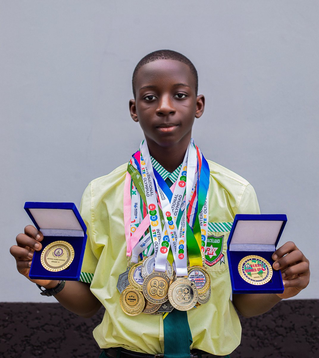 • First Nigerian with a perfect SAT score of 1600.

• 2023 Cowbellpedia Junior winner. 

• 2025 National Mathematics tournament winner. 

Agbo Adoga Daniel 🇳🇬💜.