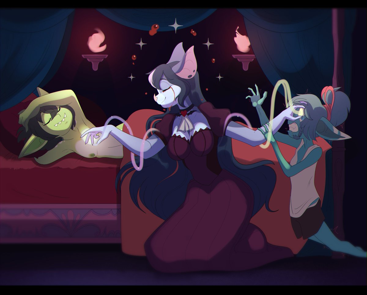 Hare under the Moonlight (@hareunder) on Twitter photo 🎨 <a href="/APinkGrape/">Pinks 🔞 (comms :closed)</a>
CW:Blood
Cadence always hated the Final wedding vow. The concept of death being able to inevitably destroy all love is something she wished could never happen. Spending years researching ways to give others immortality never payed off in finding anything ethical. 🎨 <a href="/APinkGrape/">Pinks 🔞 (comms :closed)</a>
CW:Blood
Cadence always hated the Final wedding vow. The concept of death being able to inevitably destroy all love is something she wished could never happen. Spending years researching ways to give others immortality never payed off in finding anything ethical.