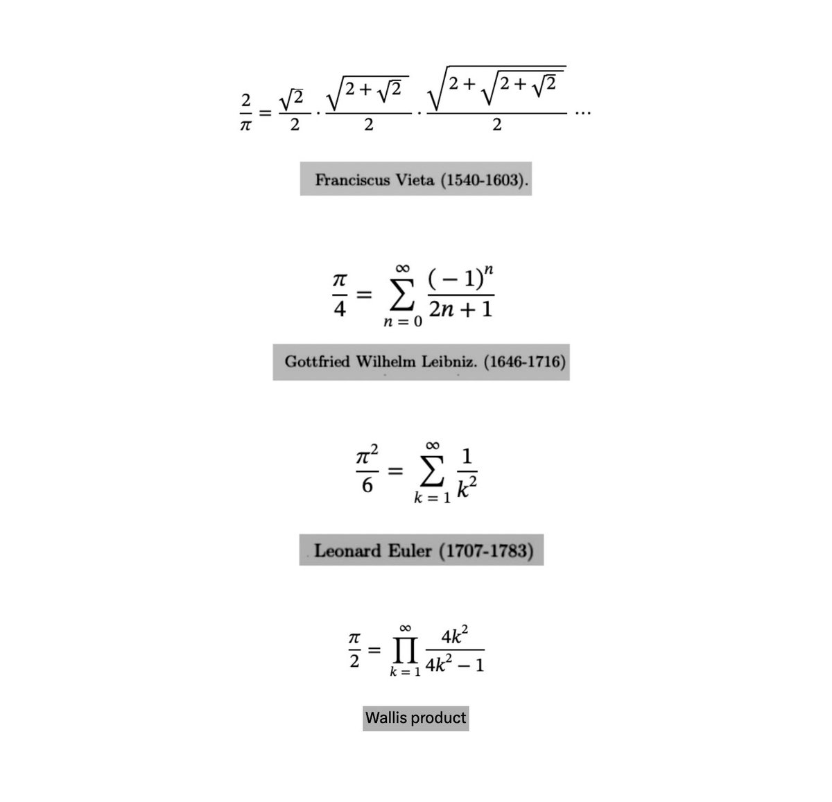 TheMathFlow's tweet image. Comment with the best π expressions you know.