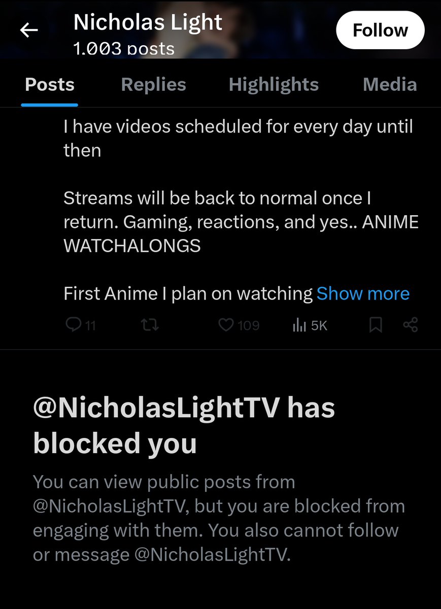 Looks like Lil Nick finally blocked my ass🤣
and all I did was be informative. HOLY insecurity