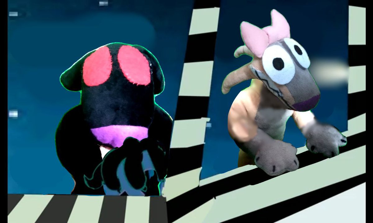 Dogfannnn's tweet image. Plush Labby and Alfem cartoon. 

#alfredalfer #alfredsplayhouse #labby