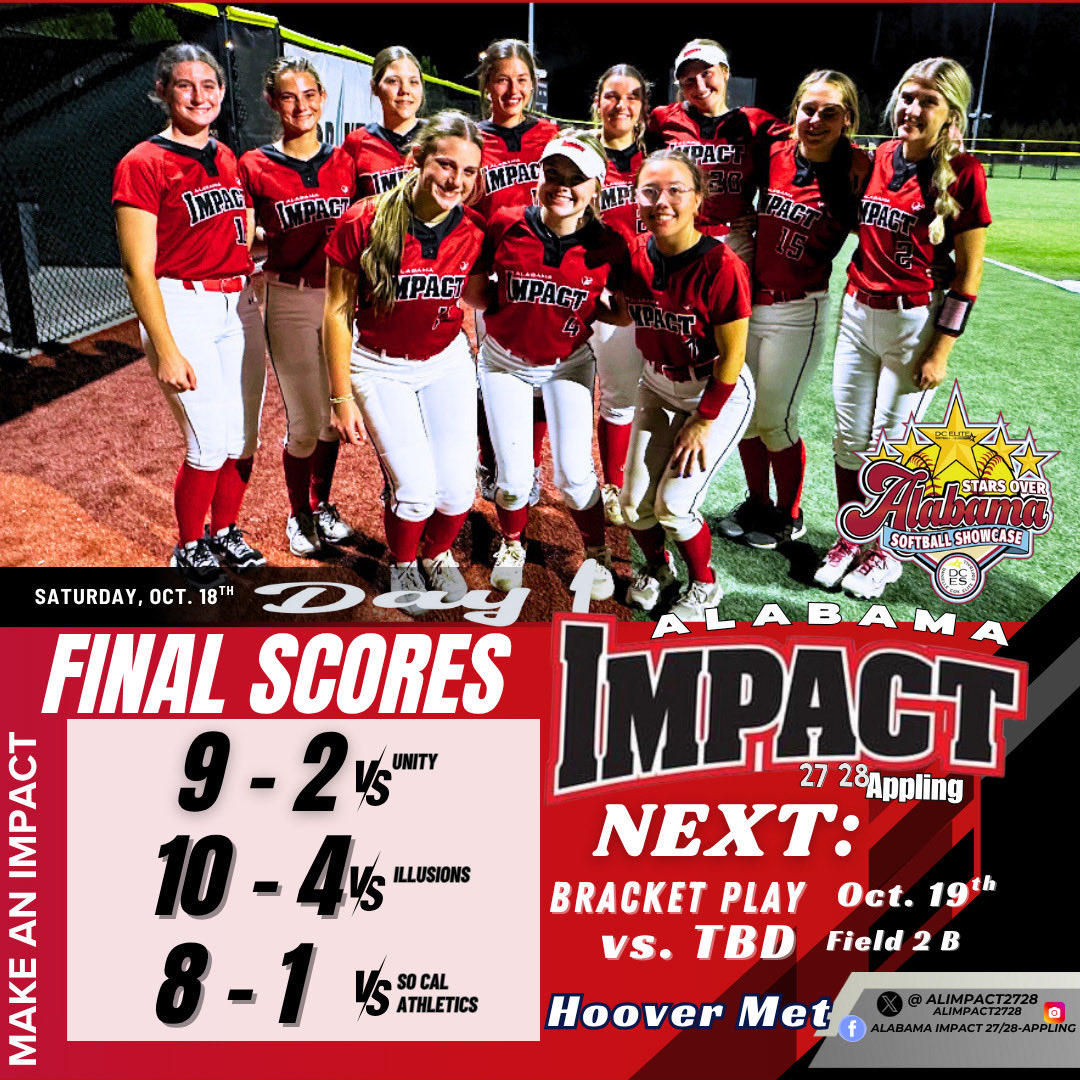 a GREAT Saturday for <a href="/ALImpact2728/">Alabama Impact 27/28- Appling</a>!!!❤️🤍love my girls! i can’t wait for bracket play tomorrow!
