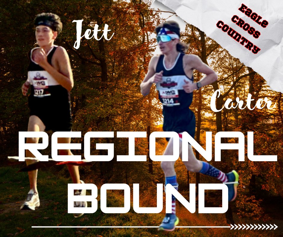 Congratulations goes out to Carter and Jett. They qualified and are moving on to cross country regionals on Saturday, Oct. 25, at Tiffin!
OHSAA District IV Race @ Leaders Farms
HS (3.1 Miles) w 116 Competitors
Jett: 12th - 17:20.49
Carter: 19th – 17:39.92
Easton: 67th – 19:47.39