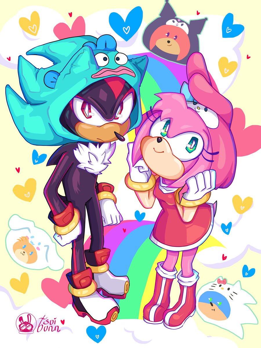 tsuibunn's tweet photo. Sanrio x Shadamy!!! >//u\\<

#fanart #shadamy https://t.co/DCNwBdVUt2
