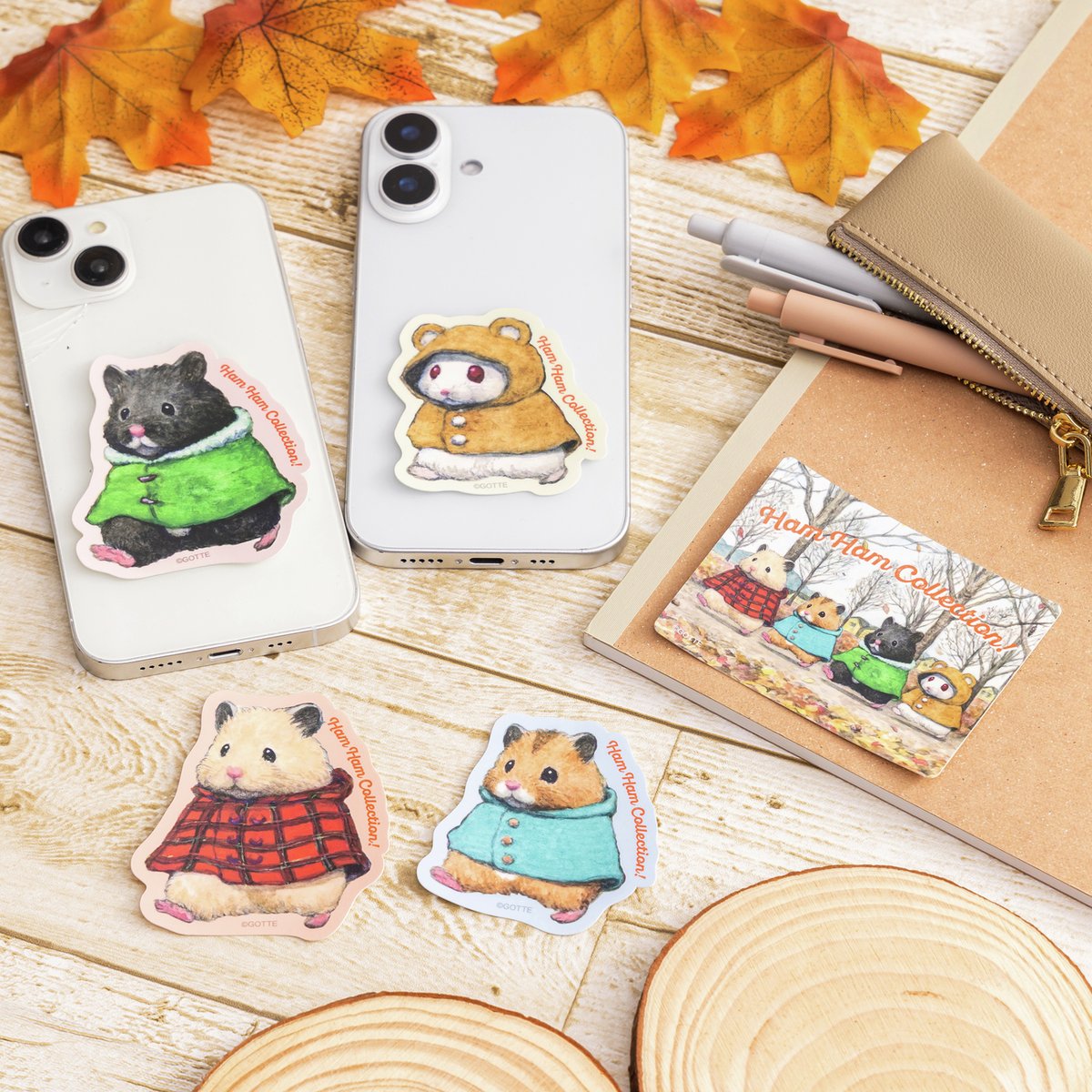 🐹新商品🐹

#助六の日常 

・スマホに貼れるサイズのマットステッカー （全9種）
　各 385円(税込)

ほどよいマット感がポイント💫

お気に入りの助六を
スマホやノートにぺたり！📱

#ゴリランド にて
10/30(木)11時販売開始🛒
uho2.com/view/category/…