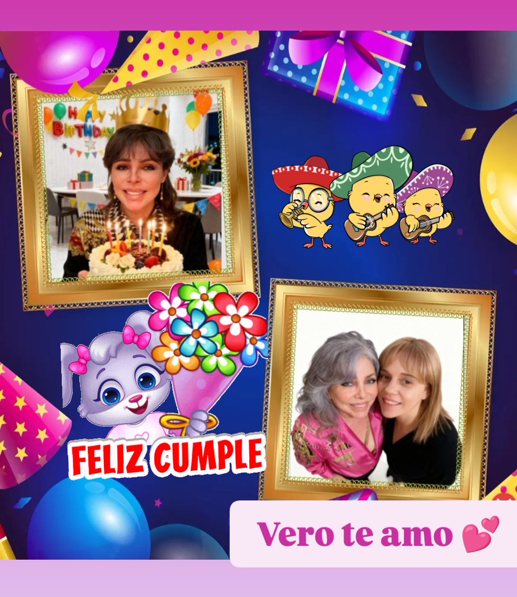 Muy Feliz cumple !! 🎂🎈🥂🍾🎁...TQM Vero beso grande 😘..Ariana