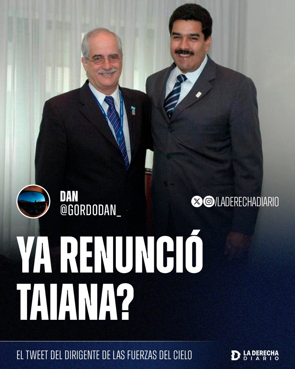 laderechadiario's tweet image. 🇦🇷🇻🇪 | #FuerzaNarco "Ya renunció Taiana?": La pregunta del conductor de Carajo, el Gordo Dan, tras revelarse que la narcodictadura de Chávez financió ilegalmente con millones de dólares las campañas de Cristina Kirchner durante la gestión de Jorge Taiana como canciller.