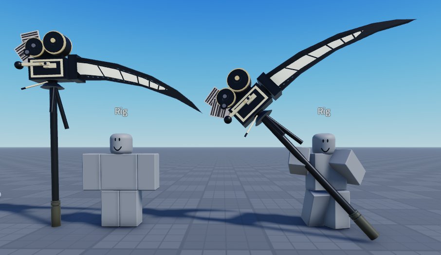 4Leafclov_R's tweet image. FILMMAKERE Design comparison
Yes the scythe is his weapon
#ROBLOX #robloxmodels