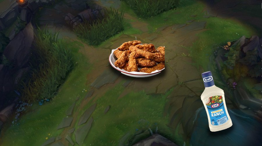 NOOO chicken strips watch out youre getting ganked by ranch dressingggg 😭😭