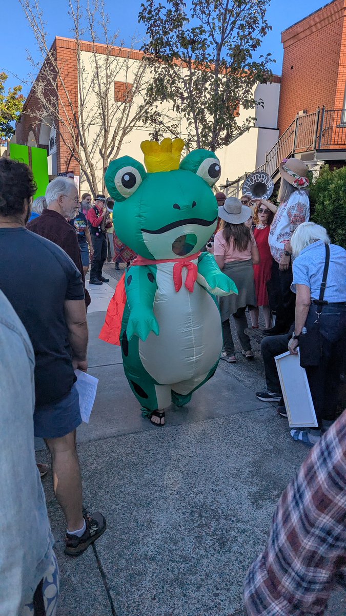 We did a little walk through at No Kings today in Sebastopol. My son loved all the positive attention. It was a joyous and peaceful protest. 

#NoKings #America #Sonoma #Protest #Trump #TrumpisaNationalDisgrace