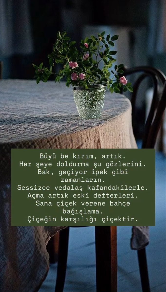 “Çiçeğin karşılığı çiçektir.”🌸