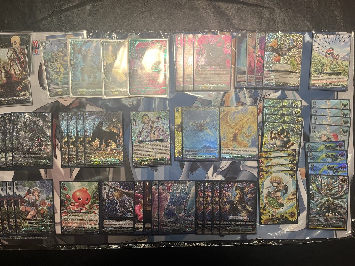 Won our combined set 10 sneak/vanguard day event with Zorga! Half the room was vyrg lol it took 2nd and 3rd

Every card in the list came up today other than overcoming which was only because I killed after using fine drink.
Camera cut it but there is a 4th rpd
#VGTopDecks