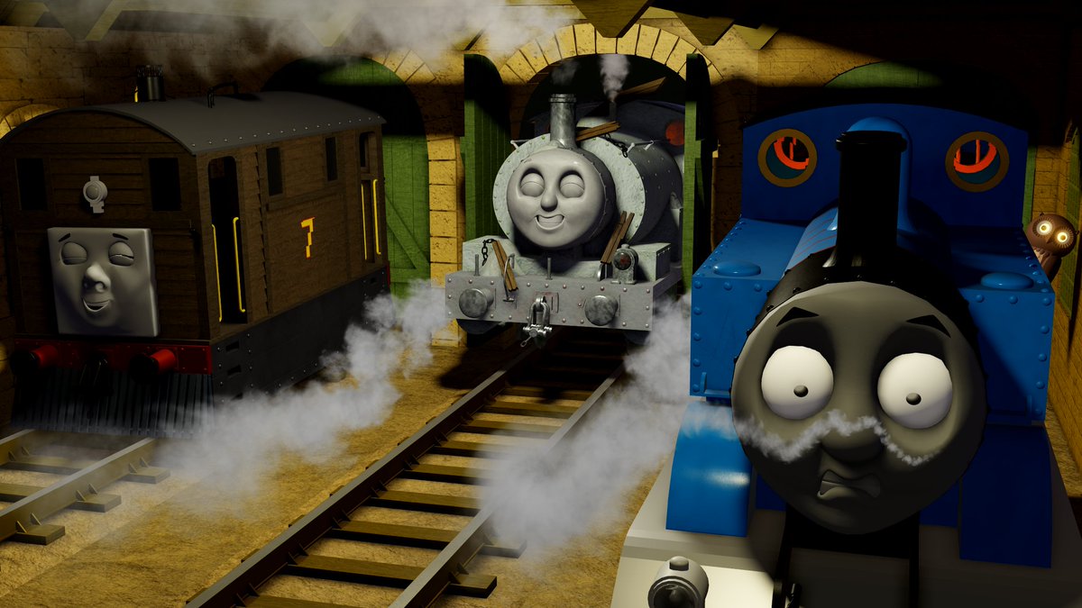 TATPictures's tweet photo. just a lil reminder that the known spooky story "ghost train" actually railway-seriesblically most likely takes place in the spring

anyways, happy halloween https://t.co/zLVowFSvXO